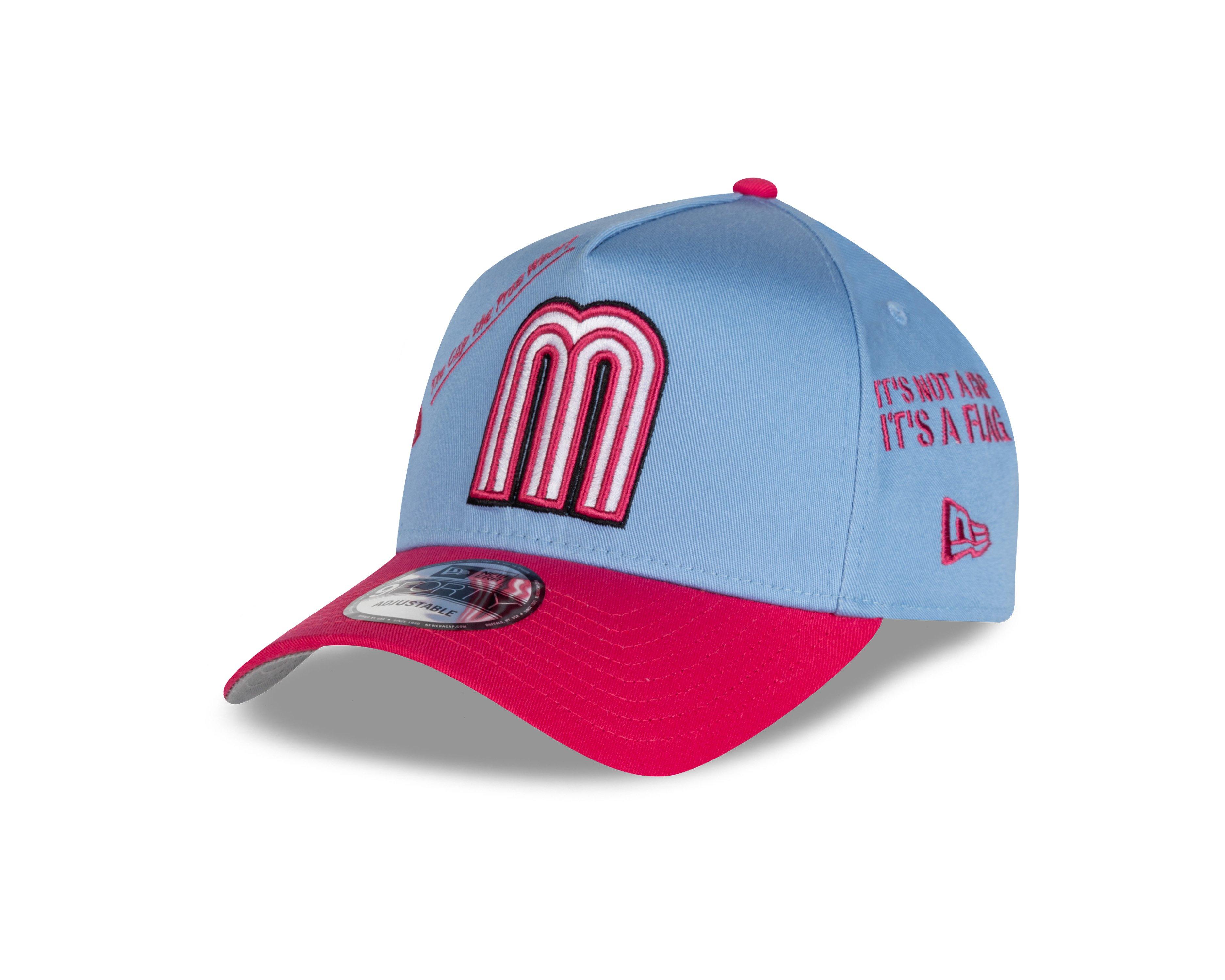New Era Mexico 9Forty Anniversary Snapback Hat - Pink/Blue - BLUE